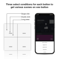 Tuya ZigBee Smart Scene Switch 4 Gang Smart Switch 12 Scene Switch Push Button Controller Supports Home Assistant. 