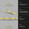 8mm Connector 16Pc L-Shaped/Corner Connector,4Pc Gapless Connectors for COB LED Strip Lights,NOT for 10mm Tape Lights. 