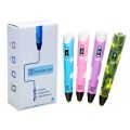 3D Printing Doodler Pen with LCD Screen for kids including filament For DIY Arts Crafts Perfect only Pen Blue and Pink Color. 