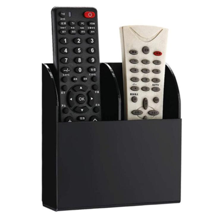 TV Remote Control Holder Wall Mount Storage Box Media Organizer Rack (Two Compartment)