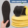 Latex Sport Insoles Soft High Elasticity Shoe Pads Breathable Deodorant Shock Absorption Cushion For Men Women. 