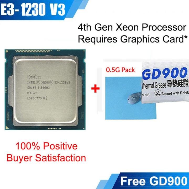 Xeon E3 1230 V3 Processor 4th Generation CPU with Free GD900 Thermal Paste