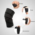 Elastic Knee Compression Bandage Wraps – Knee Support Straps for Legs, Thighs, Hamstrings Ankle & Elbow Joints Reduce Swelling, Lymphatic Relief & Knee Replacement Surgery Elastic Bandage (Pack of 2). 
