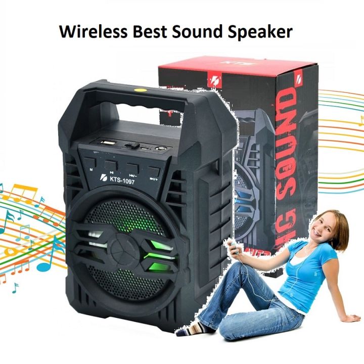 Music Mp3 Wireless Bluetooth Portable Speaker Rechargeable Speaker 4 inch Mp3 Rechargeable Mp3 Portable MP3 KTS 1097 Mp3 Speaker Best Sound Mp3 Wireless Speaker Mp3 With Led Ligh