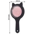 hair comb with back mirror and seamless multicolour rubber band set. 