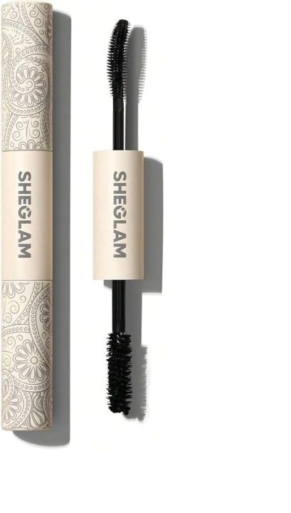 SHE GLAM 2 In 1 Black Volume and Length Washable Mascara Long Lasting Dual-Ended Tubing Eye Makeup