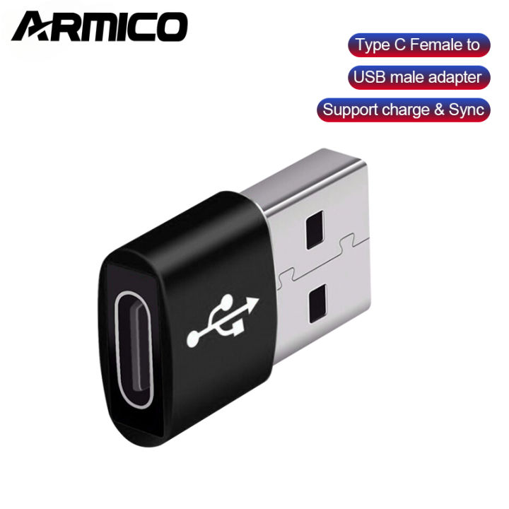 ARMICO USB Male to USB Type C Female Cable OTG Adapter Converter for PC ...