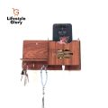 Lifestyle Glory Brand GEOMETRIC multipurpose design Wood Key Holder I 8 Hocks I Brown I Home Decoration items I Wall Decoration items for shop I Wall Decoration items I Wall Hanging for keys I Wall Hanging For Decoration. 