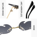 Fire Flame Sunglasses Women Men Brand Designer Trendy Rimless Sun Glasses Novelty PC Frame UV400 Shades Party Cosplay Eyewear. 