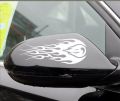 2Pcs Flames New Design Sticker for Side Mirrors (White), Car Accessories, Stickers for Car, Car Modification, Car Decoration by Sticker Saloon. 