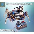 SunFounder STEM Learning Kit Quadruped Robot V2.0 with Remote Control DIY Acrylic Kits for Kids  for Arduino Nano Servo Motor. 