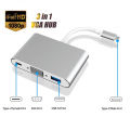 Type C Hub 8, 5, 3 Port Convertor Type C to 5 In 1 HUB (LAN + TYPE-C + HDMI + USB3.0*2) / Type C to 3 In 1 Convertor (Type C+Hdmi+Usb3.0 Compatible for MacBook Mac Pro Mini iMac Surface Pro XPS IdeaPad MateBook X Pro Notebook PC USB Flash Drives Mobile HD. 