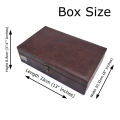 10 Slots 10 Grids Vintage Style PU Leather Watch Organizer Box Smart Watch Organizer Box Watch Smart Watch Storage Box. 