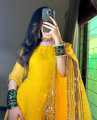 NILOFER - Yellow/Mayon dress/mayon ka jora/wedding dress for women/fancy wear/dress for mehndi/4 pcs dress/stitched. 