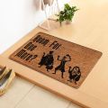 Brown Doormat Black Font Bathroom Non Slip Indoor Outdoor Floor Rug Shoes Scraper Floor Mat Carpet Bathroom Kitchen Entrance Rug. 