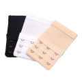 Pack of 2 - Bra Extenders - Elastic 2 Hook Soft Bra Extension (SKIN & BLACK). 