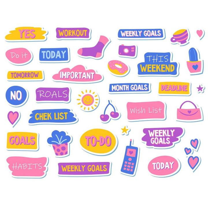 Journaling Aesthetic Stickers - Aesthetic Stickers - Scrap Book Stickers - Encouragement Quotes Sticker