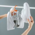 New 360° Rotating Foldable Shoes Hanger Multifunctional Shoe Rack Balcony Drying Rack Shoes Organizer Hanger Rack Plastic Shoes Drying Rack Hanger Shelf Space Saving. 