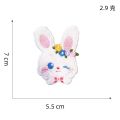 Self Adhesive Cartoon Fluffy Rabbit Patches Embroidered Cute Stickers for Scrapbook Phone Case Decoration DIY Clothes Badge. 