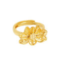 Ancient Fasha Golden Lotus Necklace Earrings Ring Set Versatile Court Chinese Wind Hand Jewelry Yiwu Accessories Wholesale. 