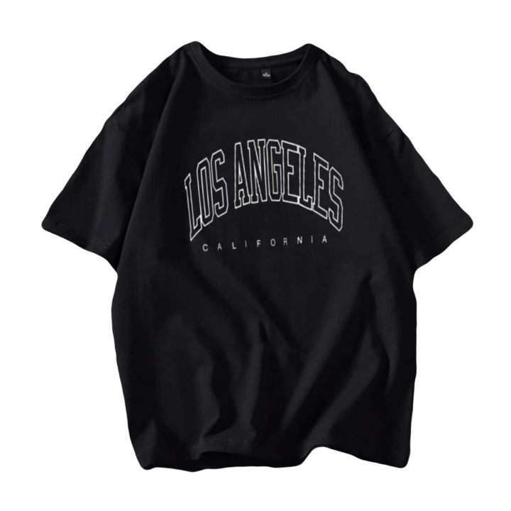 Los Angeles California Cotton Half Sleeves O Neck T Shirt For Women