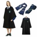 Adults&Kids Harry Potter Robe Cloak Cape Vest Tie Gryffindor Slytherin Hufflepuff Ravenclaw （Robe+Scarf +Tie）Set. 
