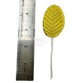 Golden Artificial Leaves - Mesh Fabric Craft Embellishments - Unisex - 7 Bunches (70 Leaves). 