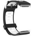 For Fitbit Blaze Two-tone Silicone Watch Band with Buckle. 