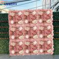 Artificial Rose Wall Panel Exquisite 3d Floral Wall Backdrop for Wedding Baby Shower Parties Diy Square Rose Flower Wall Panel for Stunning Photography Prop Flower Wall Panel Decor. 