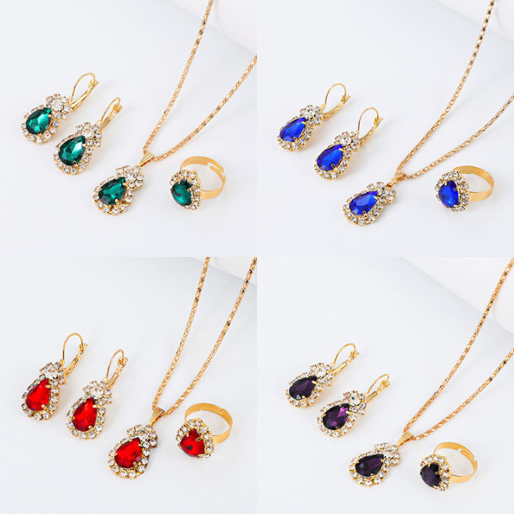 %E3%80%90Hot%20demand%E3%80%91Europe%20and%20America%20ins%20Water%20Drop%20Jewelry%20Set%20Personalized%20Fashion%20Color%20Rhinestone%20Necklace%20Earrings%20Ring%20Set%20Bridal%20Jewelry%20-%20Image%203