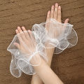 1Pair Nail Art Tulle Fake Pleated Cuff Photo Backgrounds For Nail Photography Nail Tips Display Embellish Pearls Tulle Sleeve Yao Store. 
