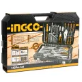 Ingco 142Pcs combination tools set (Sockets, Wrenches, Hammer, Plier etc) With Hard BMC Box. 