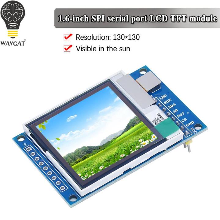 1.6 Inch OLED 1.6" TFT IPS OLED Transflective Display Module LCD Display DIY SPI Serial Port 130*130 Communicate for Arduino
