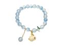 Cross-border new bracelet two-color crystal imitation jade glass Hetian jade rabbit bracelet women's wholesale jade rabbit beaded jewelry. 