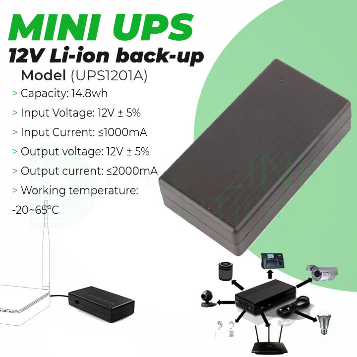 WiFi Router UPS Power Bank 12 Volts 1A 1.5A Tp Link Tenda PTCL Fiber 12v Router