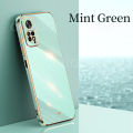 For Xiaomi Redmi Note 11 Back Cover Luxury 6D Plating Frame Shiny Bling Cases Soft Silicone Square Protective Mobile Phone Case for Girls Boy. 