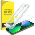 One Touch Install Screen Protector for iPhone 12 Pro Max , Full Coverage Tempered Glass Film, Auto Alignment Tool Kit, HD Clear. 