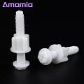Toilet Seat Bolt Screw Set 4pcs Toilet Seat Bolt Screw Set White Plastic Nut 28mm Washer Heavy Duty Universal Lid Hinge Replacement Parts Bathroom Supplies Toilet Lid Bolt Nut Kit. 