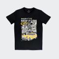 NY Taxi Graphic Black T-Shirt For Men. 