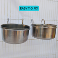 stainless steel unbreakable food water container cage large parrots pahari macaw mithoo raw parrot. 