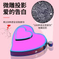 Miniature Projection Torch Lighter Windproof Cross-Border Personalized Gift Lighter Heart-Shaped Gas-Electric Dual-Purpose Lighter. 