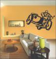 Motorcycle with Side car Wall Decal Motor bike Vinyl Sticker Home Bike Racing Interior Decor Garage Wall Design by elegant decor #4746. 