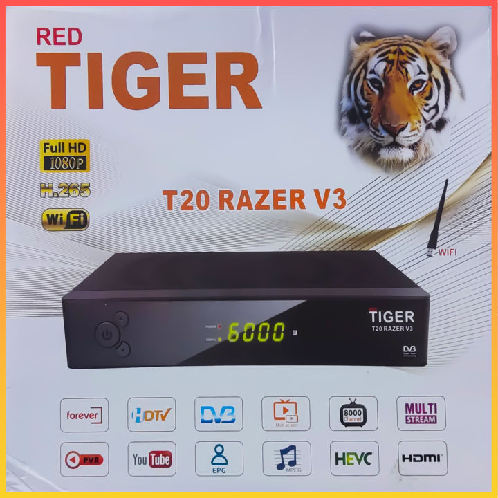 Tiger T20 Razer Forever Receiver ORIGINAL 2023 Model | Dolby Audio H.265