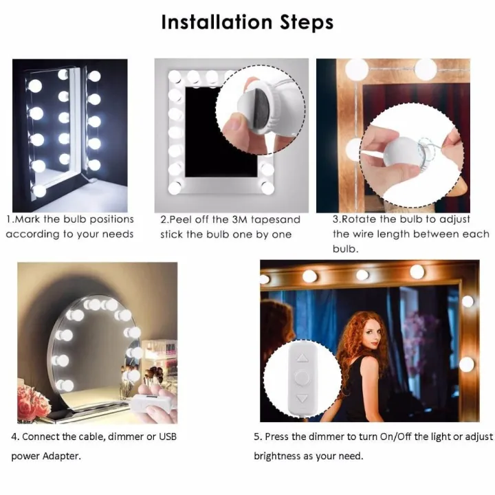 Vanity%20Mirror%20Lights%20Kit,LED%20Lights%20for%20Mirror%20with%20Dimmer%20and%20USB%20Phone%20Charger,LED%20Makeup%20Mirror%20Lights%20Kit%20Hollywood%20Style%20Lighting%20Fixture%20Strip%20for%20Bathroom%20Dressing%20Room%20Vanity%20Table%2010%20bulbs%20-%20Image%203
