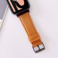 For OPPO Watch 41mm Plain Weave Leather Watch Band. 