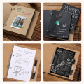 2Pcs A5 Refillable Ring Binder, A5 Kraft Paper Binder Tray with 2 Rings to Add Loose Sheets. 