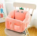 MultiFunction Baby Cartoon Back Support Seat Dining Chair Car Seats with Safety Straps Stuffed Plush Sofa Baby Children Sofa Learning Training Cushion Seater Toddler Nest Infant Floor Seat Cotton Nest Chair Babies Toys with 2 Holes Legs For 0-2 Years. 