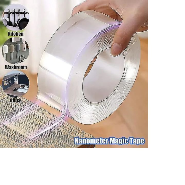 Nano tape - Double Sided Tape - Transparent - Traceless - Waterproof tape - Adhesive double Tape - 1mm x 24mm x 3mtr