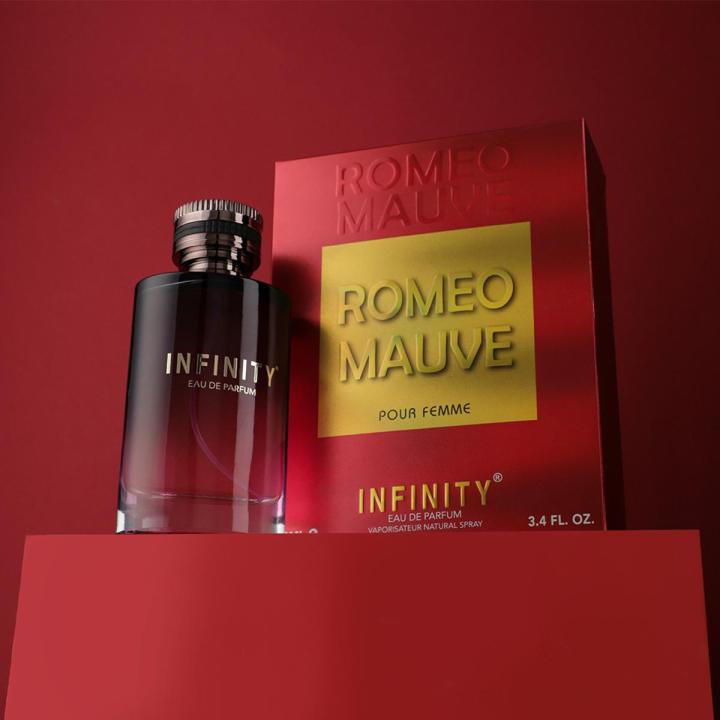Broche Infinity Romeo Mauve Pour Femme Eau De Perfume 100ml