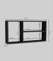 Engineered Wood Rectangle Shelf | Wall Mounted Wooden Kitchen Shelves | Rectangle Wall Shelve for Living Room, Bedroom & Wall Floating Bookshelf. 
